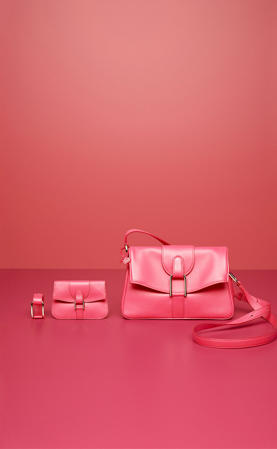 DELVAUX Vernis Mini Madame Crossbody Rose Candy 1258784