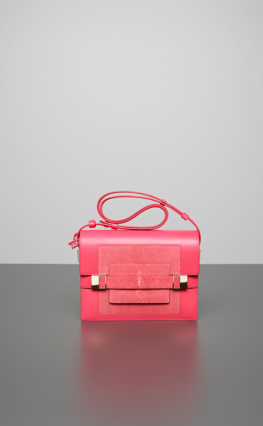 Delvaux Vernis Mini Madame Crossbody Rose Candy